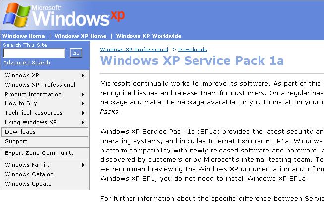 Windows Xp Home Edition Service Pack 1 Full Download